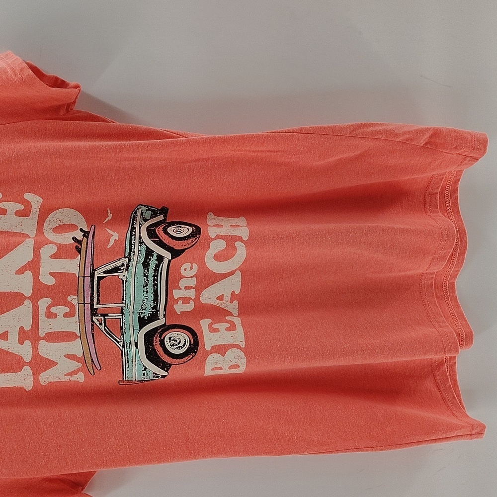 Instant Message Pullover Tee Size Large Coral Tak… - image 3
